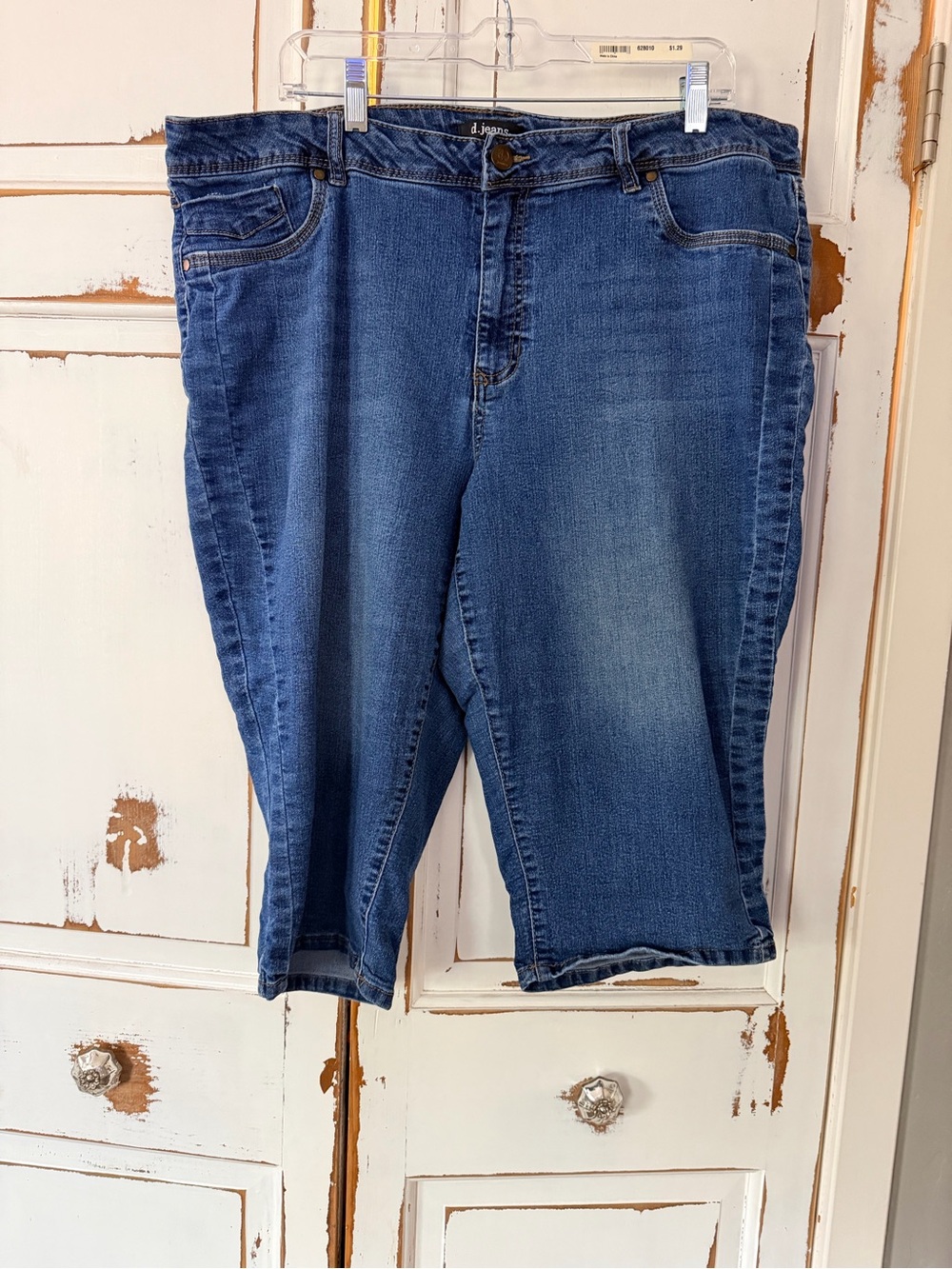 d. jeans Blue Stretch Ankle Crop Jeans for Women
